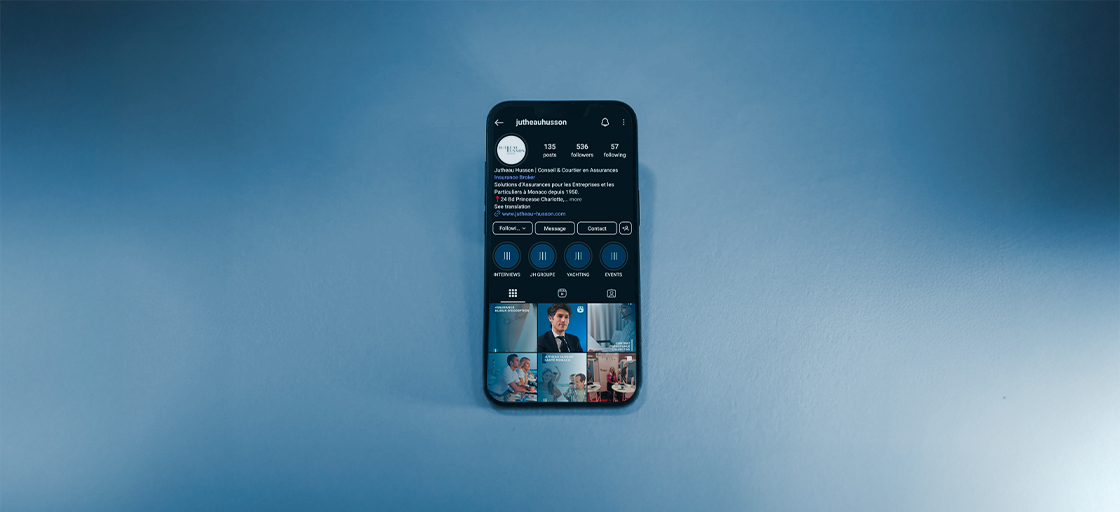 lancement du compte instagram de jutheau husson, courtier en assurance